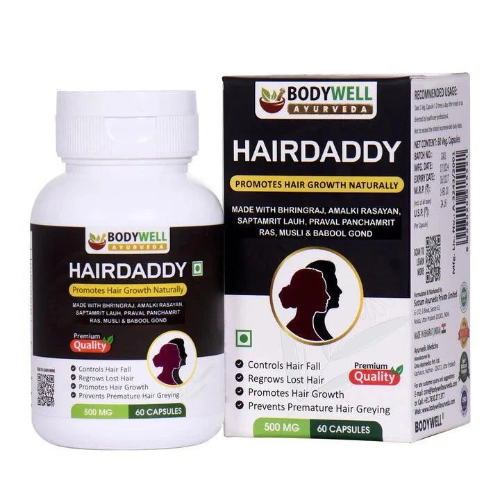 Bodywell Ayurveda HairDaddy Capsules - 60 Capsules - 500mg