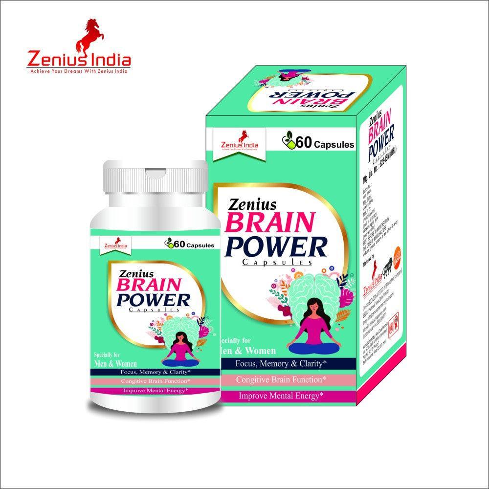 Zenius Brain Power Capsule for Brain Power & Stress Relief (60 Capsules)