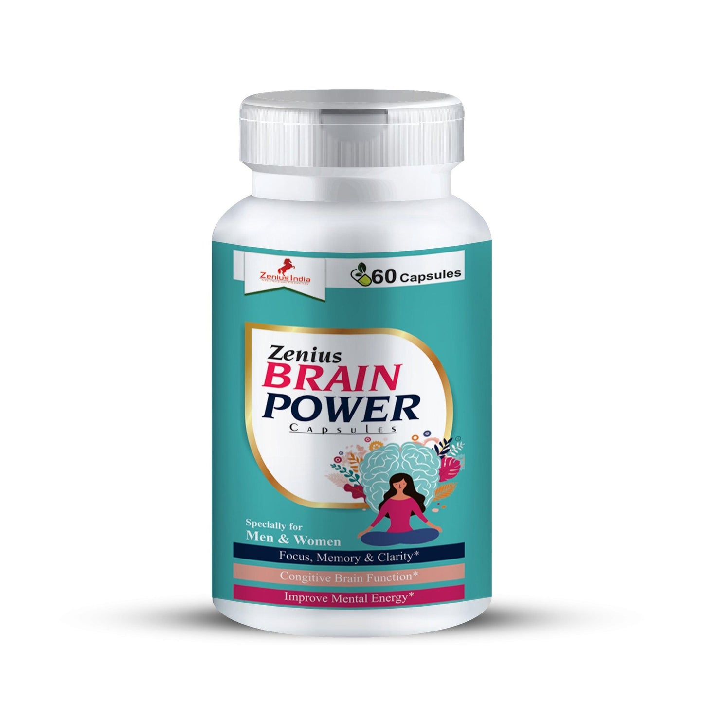 Zenius Brain Power Capsule for Brain Power & Stress Relief (60 Capsules)