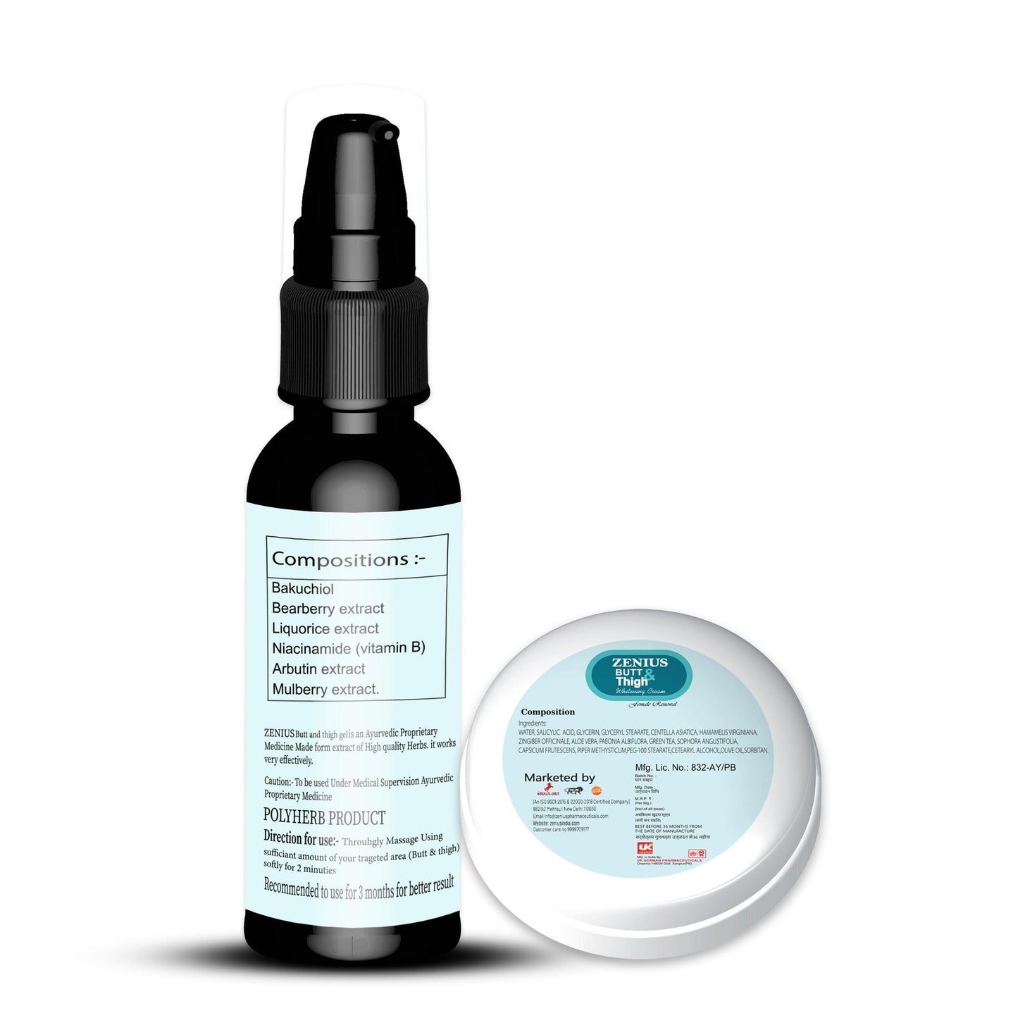 Zenius Butt & Thigh Kit Helps Removing Dark Spots - Cream & Gel