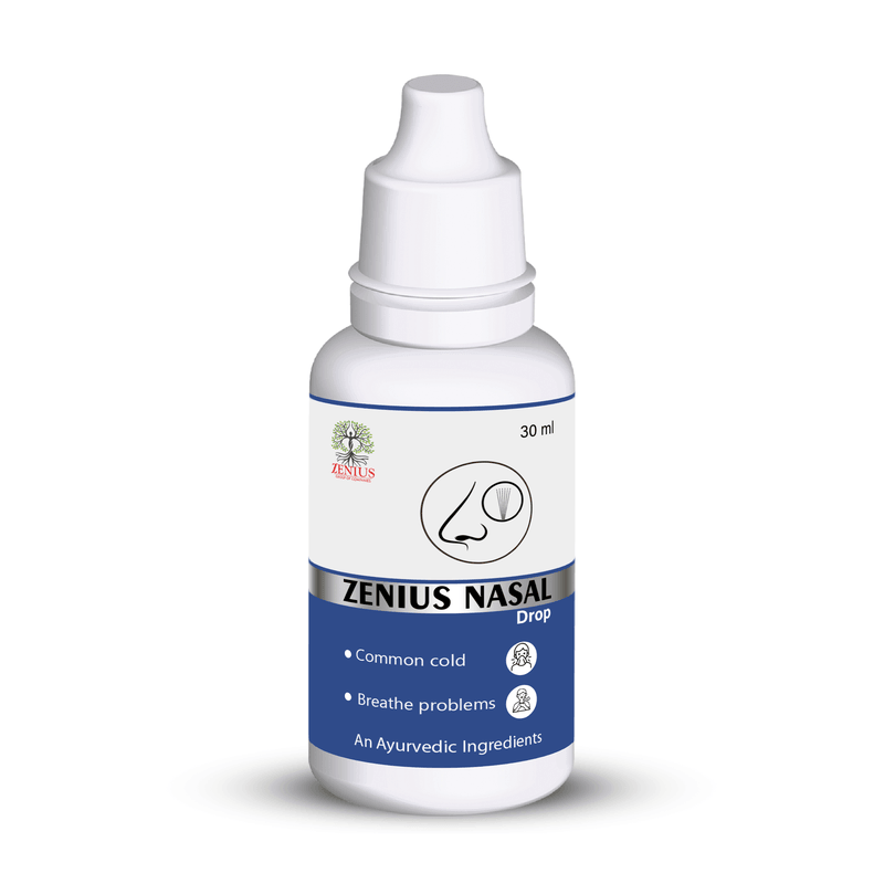 Zenius Nasal Drops - Herbal Solution for Nasal Congestion, Sinus Relief, and Clear Breathing - 30ml Drops
