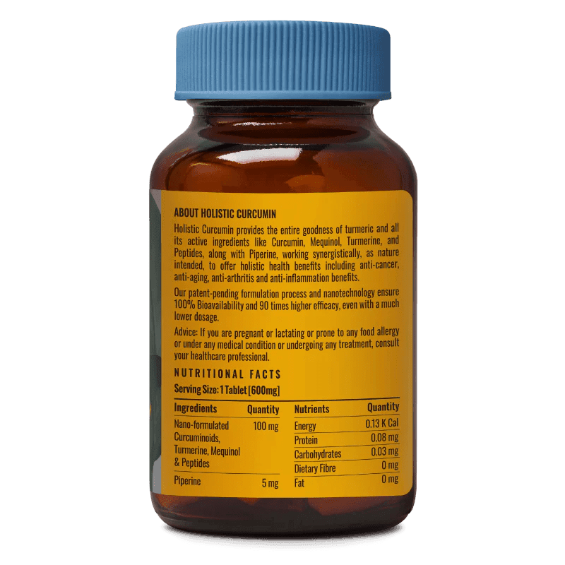 Zeroharm Capsules Holistic Curcumin with Piperine Tablets (60 tabs)