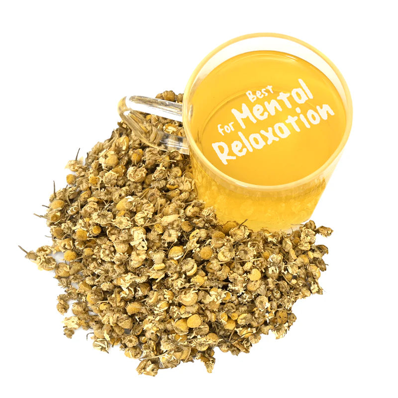 Satopradhan Organic Chamomile Tea 25g - Shade Dried Flowers for Sound Sleep, Relaxation & Anxiety Relief- Perfect for Period Pain Relief, Thyroid & Overall Wellness - Loose Leaf Herbal Tea