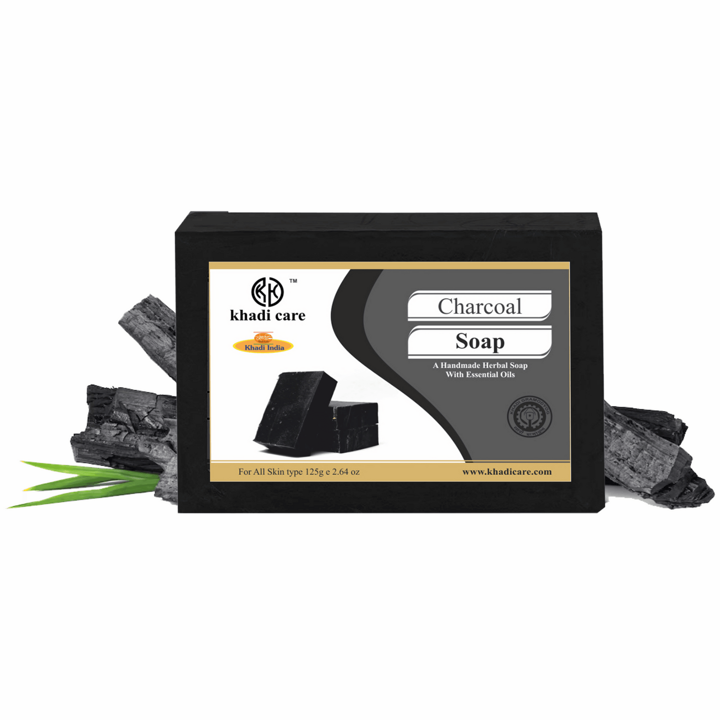 Khadi Care Herbal Charcoal Soap - 125g