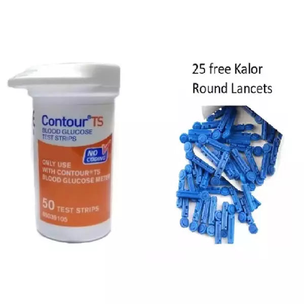 Contour Ts Blood Glucose | Test Strip | 50 No'S | Free Kalor Round Lancets