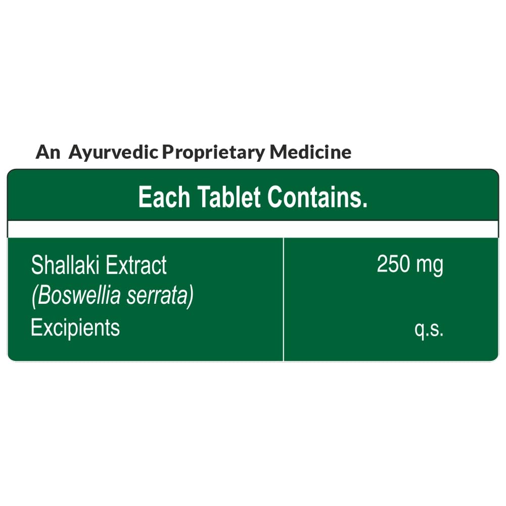Pure Nutrition Shallaki Tablets (Boswellia Serrata) (250mg) | Bone & Joint Health Supplement for Joint Pain, Stiffness, Arthritis | Reduces Pain & Inflammation | Helps Improve Mobility & Physical Function - 60 Tablets