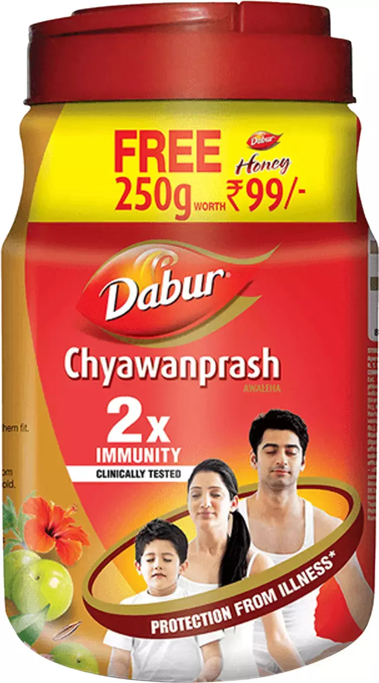 Dabur Chyawanprash Health Food Bottle Of 2 Kg With Dabur Honey - 250 G Free