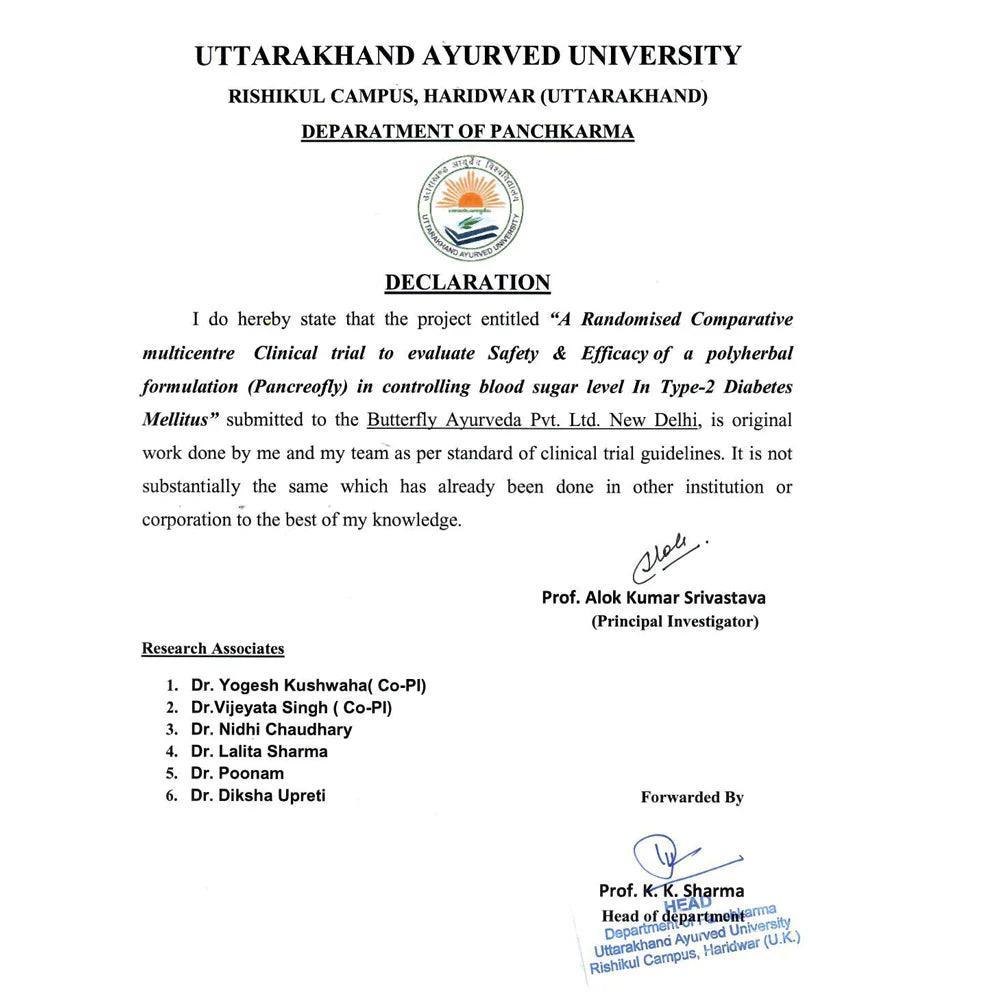 Butterfly Ayurveda Pancreofly Capsule 1 Unit (60 Capsules)