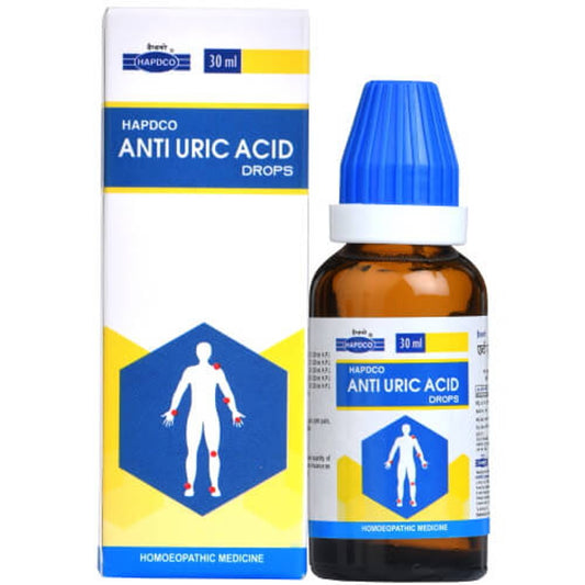 hapdco anti uric acid drops (30ml) manage increased uric acid, redness and swelling in joints
