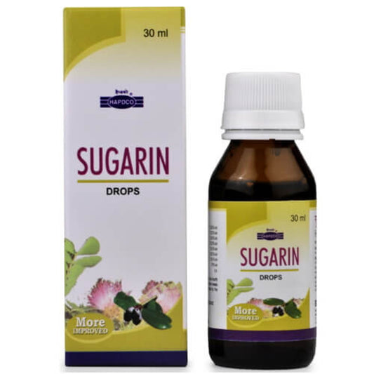 hapdco sugarin drops (30ml) effective in lowering high blood sugar, maintains blood sugar, weakness