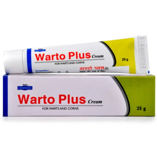 hapdco warto plus cream (25g) warto plus cream gently reduces warts and corns, relieves itching and