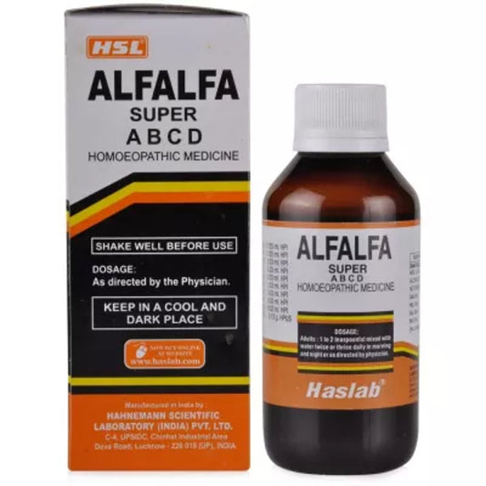 haslab alfalfa super tonic with vitamin abcd 115ml ( weakness and illness)