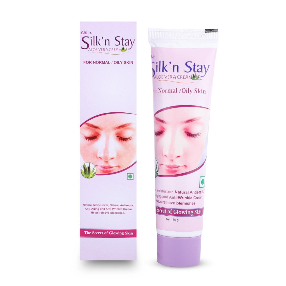 SBL Silk N Stay Aloe Vera Cream for Normal / Oily Skin - 50gm