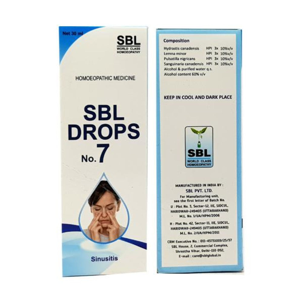 SBL Drops No. 7 (For Sinusitis) - 30ml
