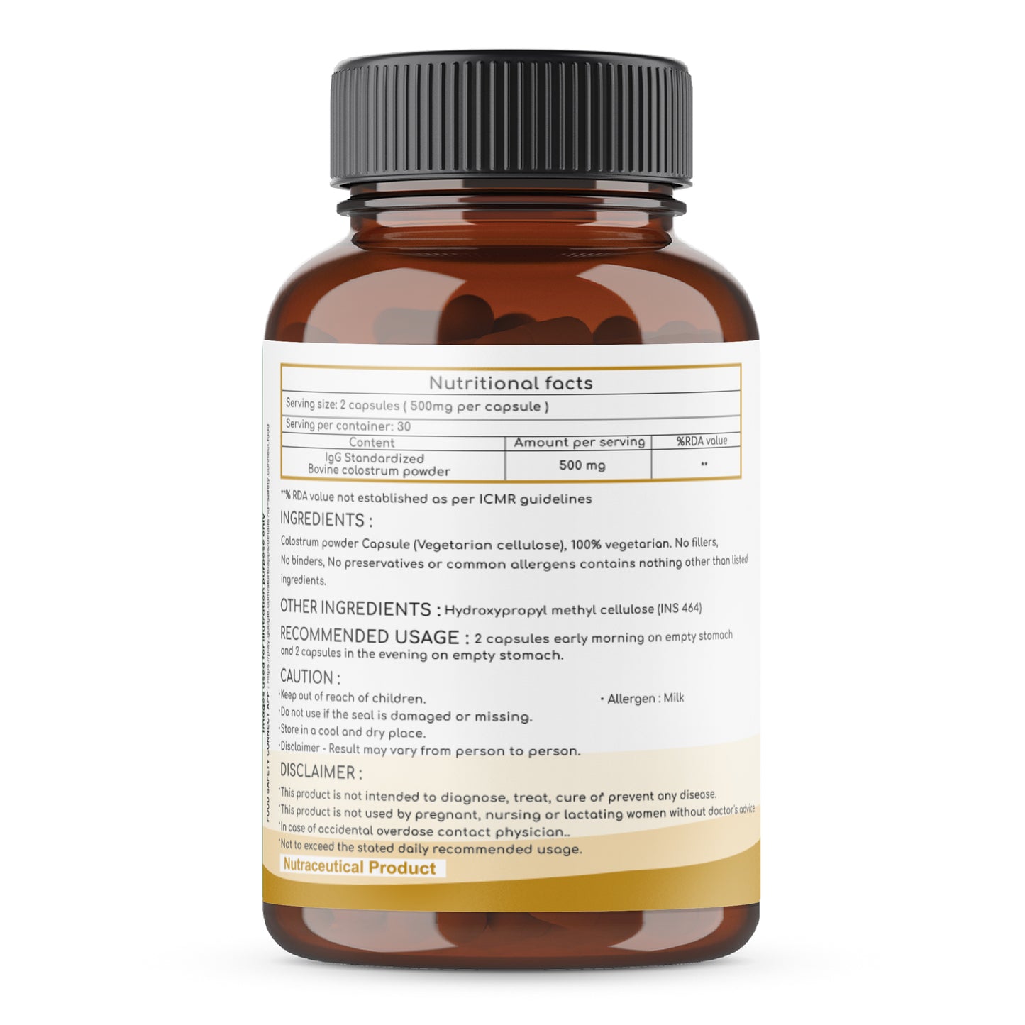 Dr. Patkar's Bovine Colostrum Capsule | Immunity Booster | Manage Thyroid Hormone Capsule