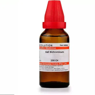 Dr Willmar Schwabe India Kali Bichromicum Dilution 200 CH - 30ML - Pack of 3