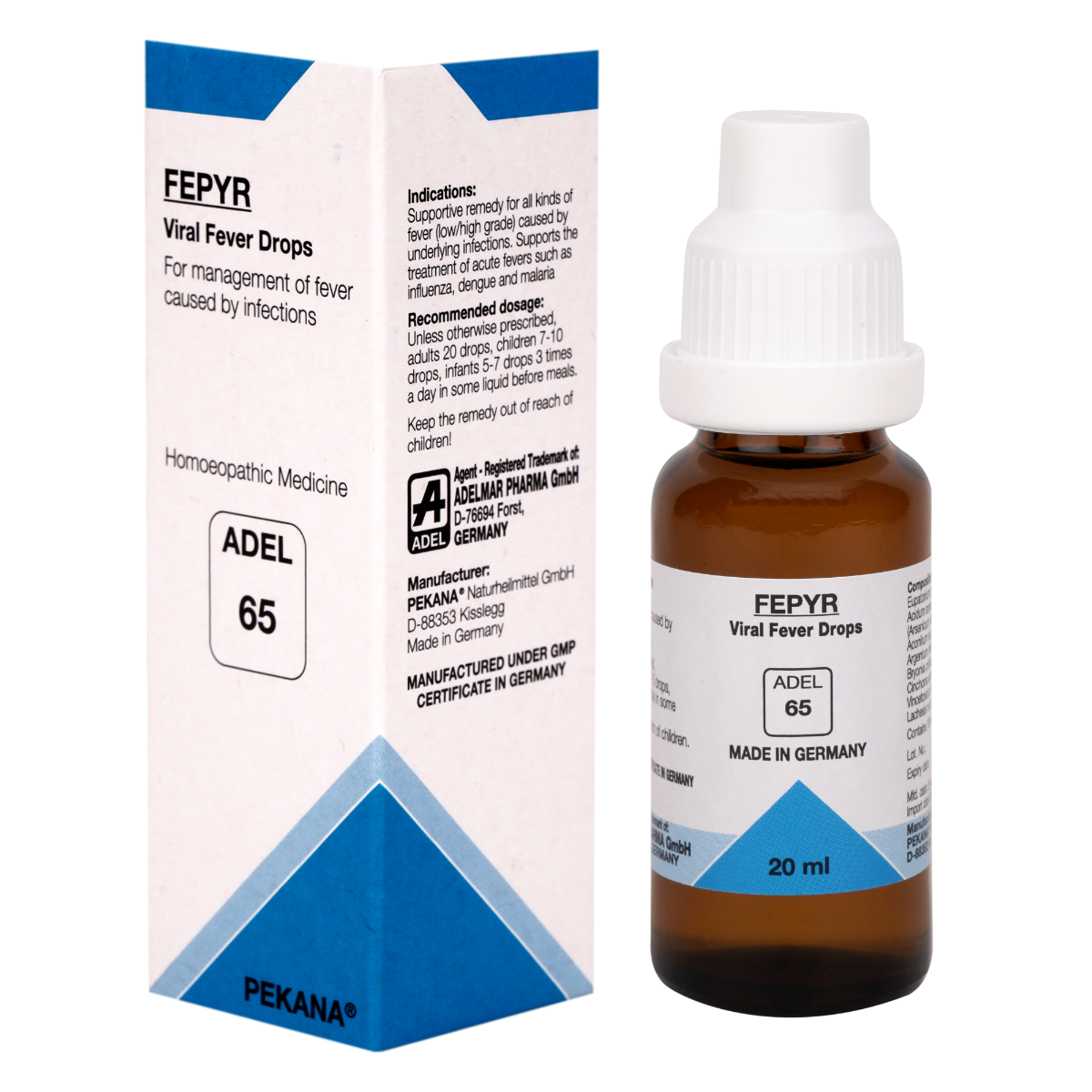 Adel Pekana ADEL 65 Fepyr Body Temperature Management Viral Fever Drop - 20ml