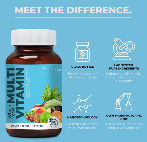 Zeroharm Sciences Multivitamin for Men Veg Tablet (60 Tablets)