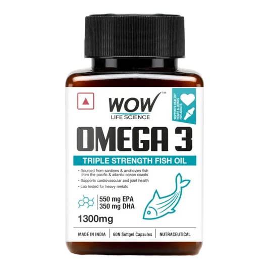 WOW Life Science Omega-3 Softgel Capsule - 1300 mg - 60 Capsules