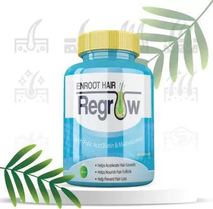 Divya shree Enroot Regrow Hair Capsule Helps Accelerate Hair Growth, Nourish Hair Follicle, Hair Growth Treatment 60 Capsule, Jeevan Care Ayurveda