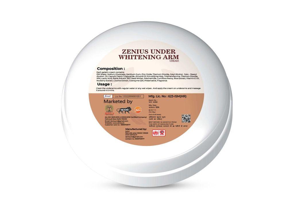 Zenius Under Whitening Arm Cream - for Underarm Whitening and Glow Enhancement - 50gm Cream
