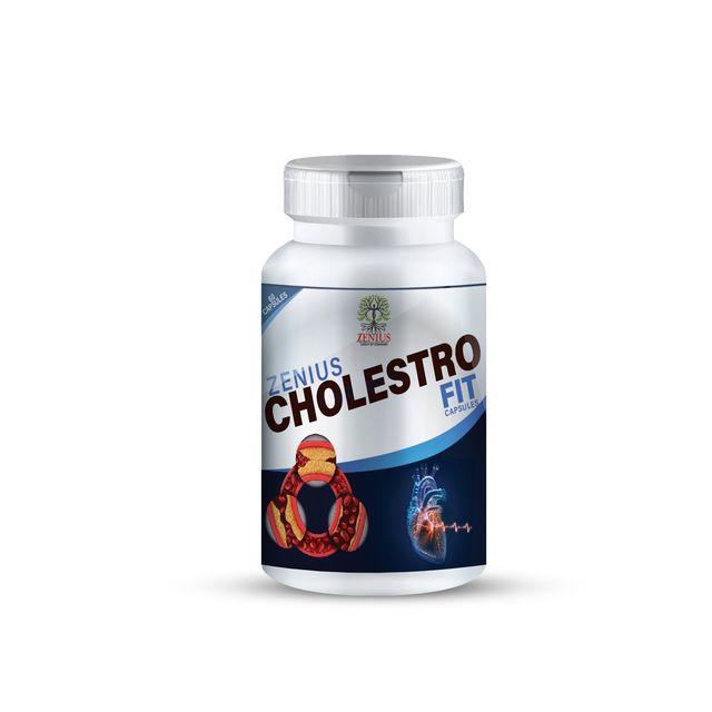 Zenius Cholestro Fit Capsules - Cholesterol Medicine for Cholesterol and Blood Pressure Control - 60 Capsules