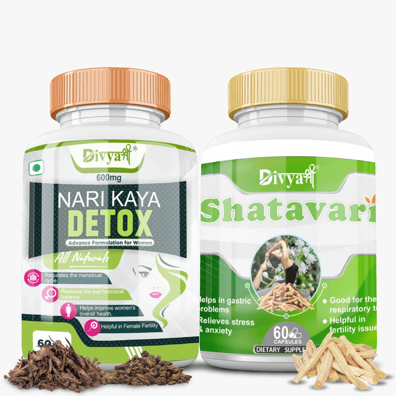 Divya Shree Nari Kaya Detox Capsule and Shatavari Women's Wellness Kit
