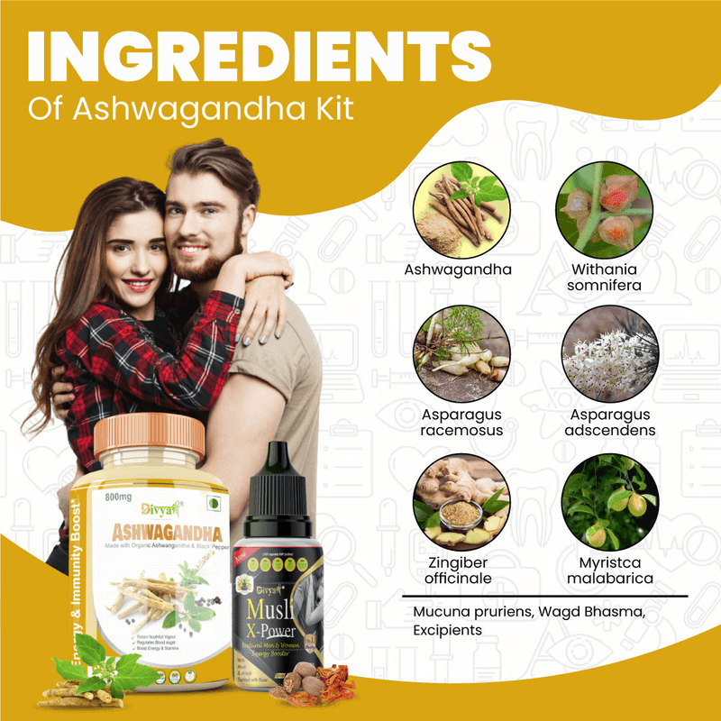 Divya shree Ashwagandha capsule and Musli Oil Combo Kit