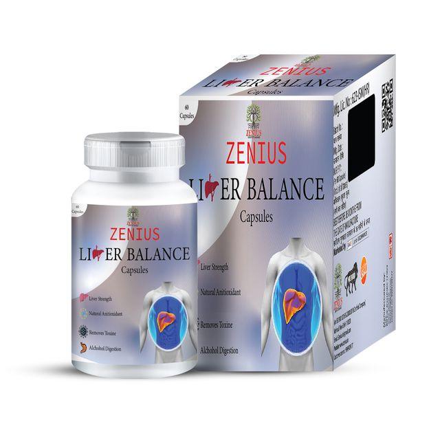 Zenius Liver Balance Capsules - Liver Detox Capsules for Liver and Digestive Health Improvement - 60 Capsules