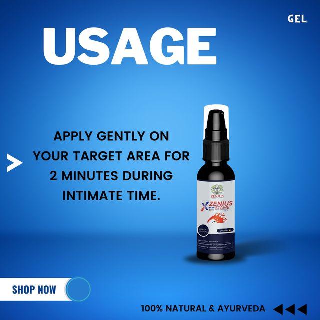 Zenius X-Stame Gel - Lubricant Gel for Penis Enlargement and Sexual Health - 50ml Gel