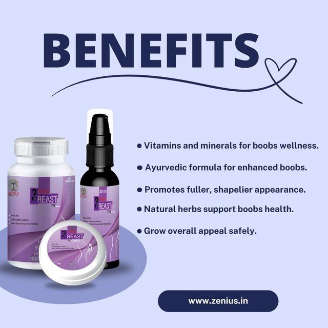 Zenius Breast-Fit Kit - Breast Growth Medicine for Breast Enlargement and Tightening