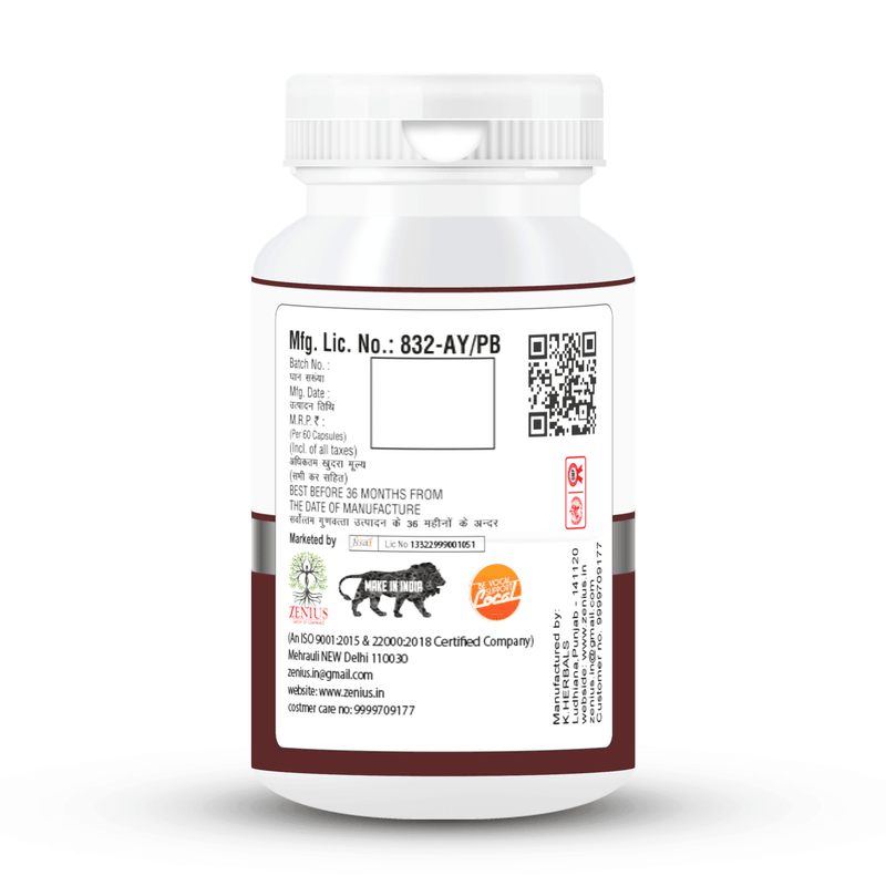 Zenius Hing Goli Tablet - Ayurvedic Tablets for Digestion, Gas Relief, and Stomach Comfort - 60 Tablets