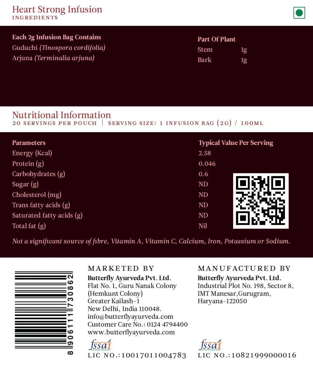 Butterfly Ayurveda Heart Strong 20 Tea Bags (40gm)