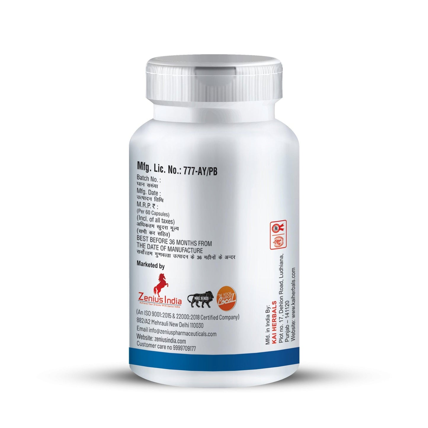 Zenius Height Up Capsule for Height Increase (60 Capsules)