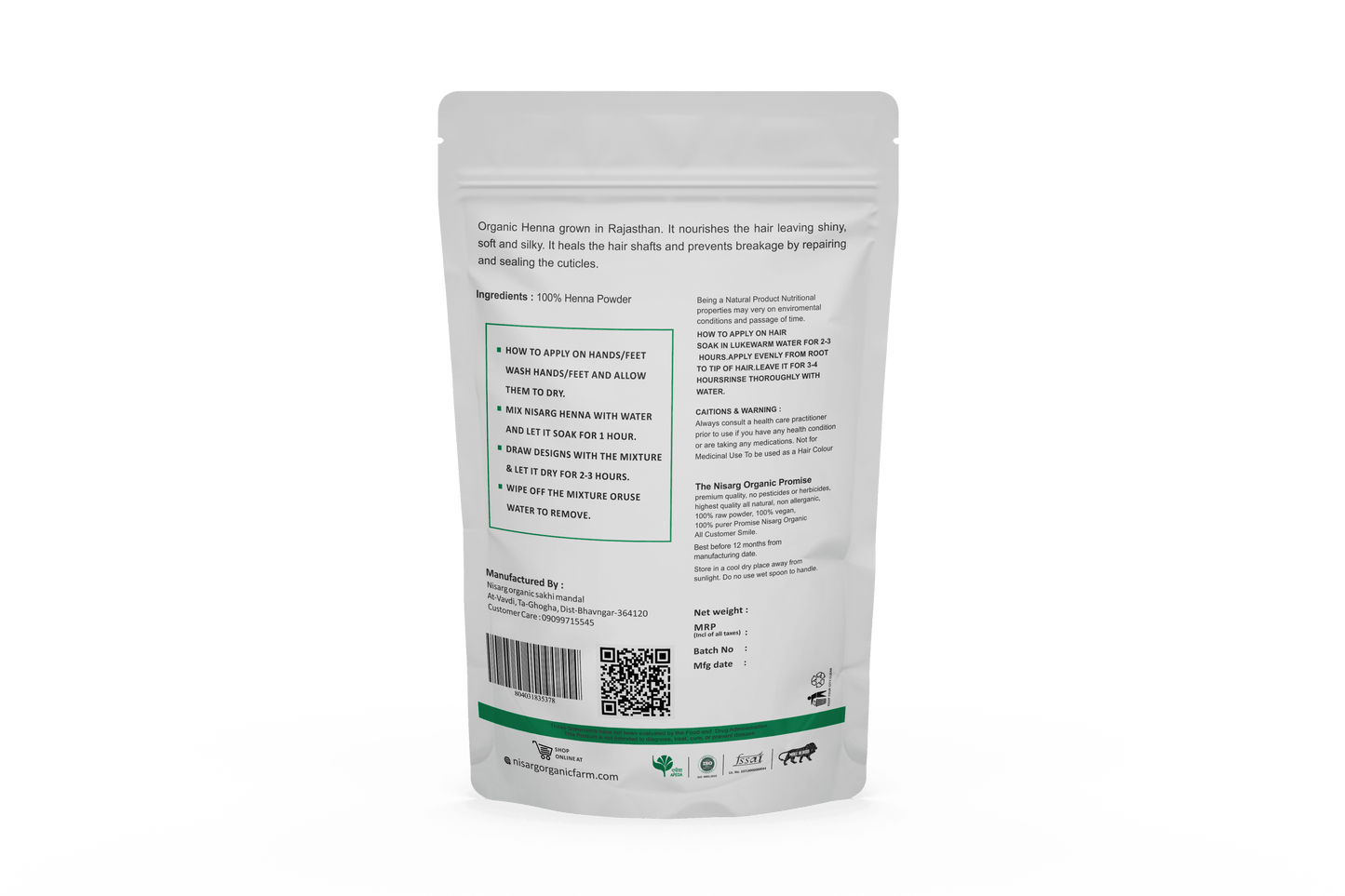 Nisarg Organic Farm Natural Hemoglobin Powder