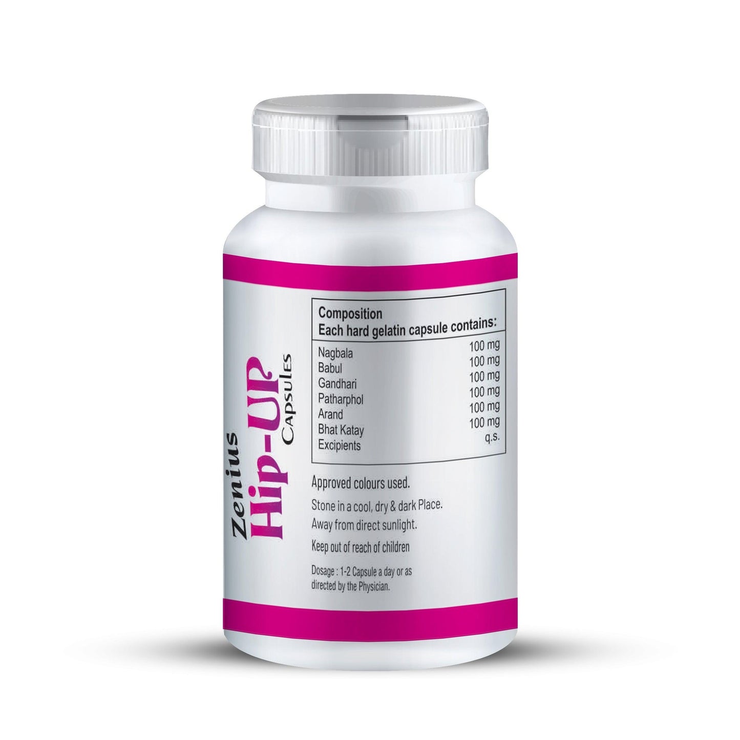 Zenius Hip-Up Capsule - Hips, Butt Enlargement medicine - 60 Capsules