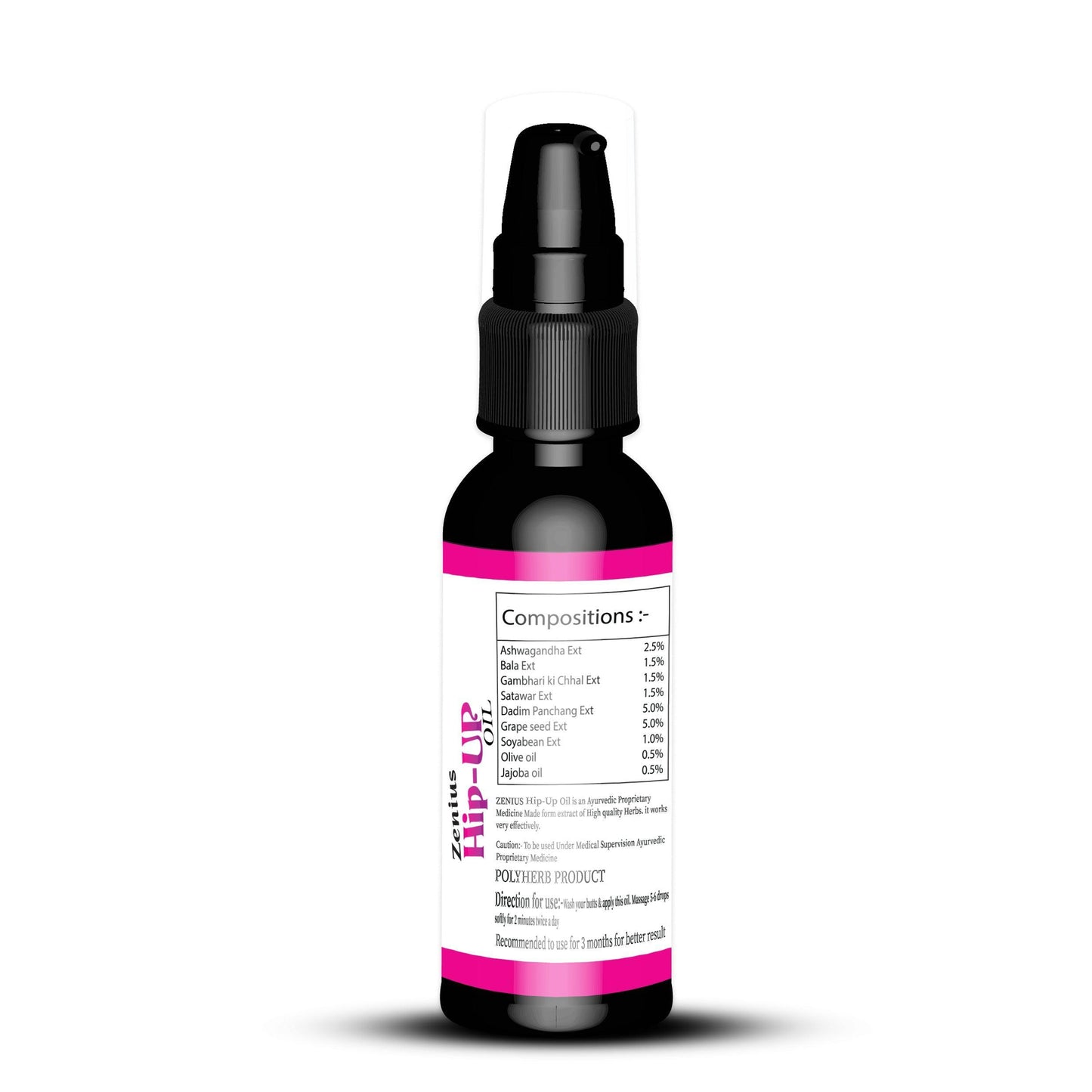 Zenius Hip Up Oil for Butt Enlargement - 50ml