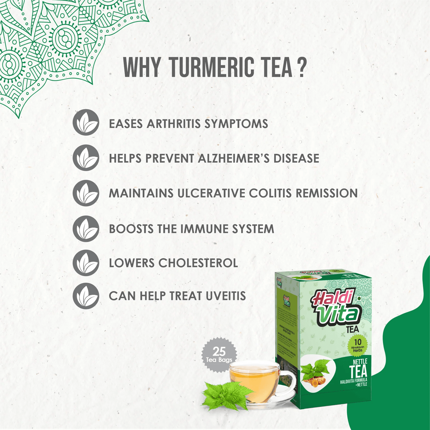 Haldi Vita Tea Haldivita Nettle tea (25 tea bags)