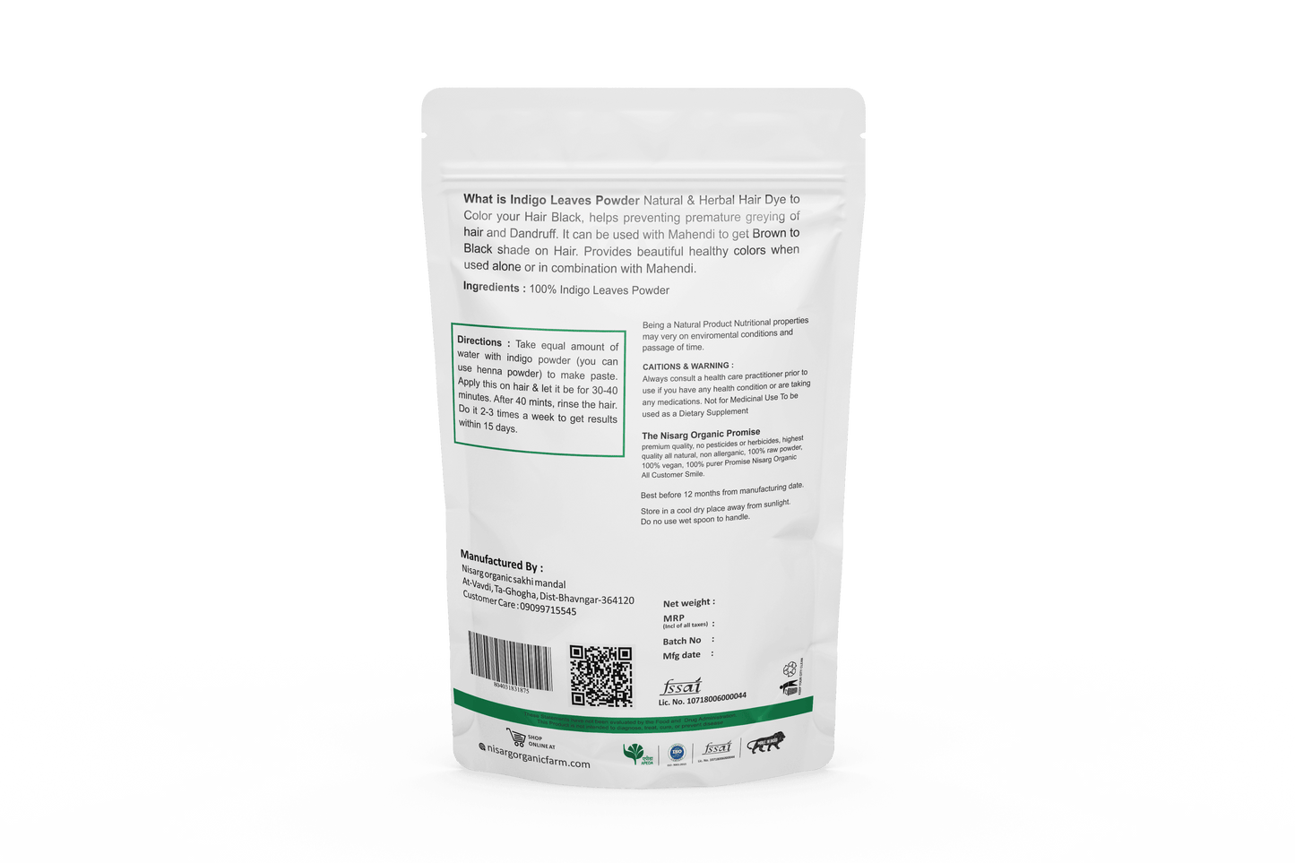 Nisarg Organic Farm Indigo Leaves Powder