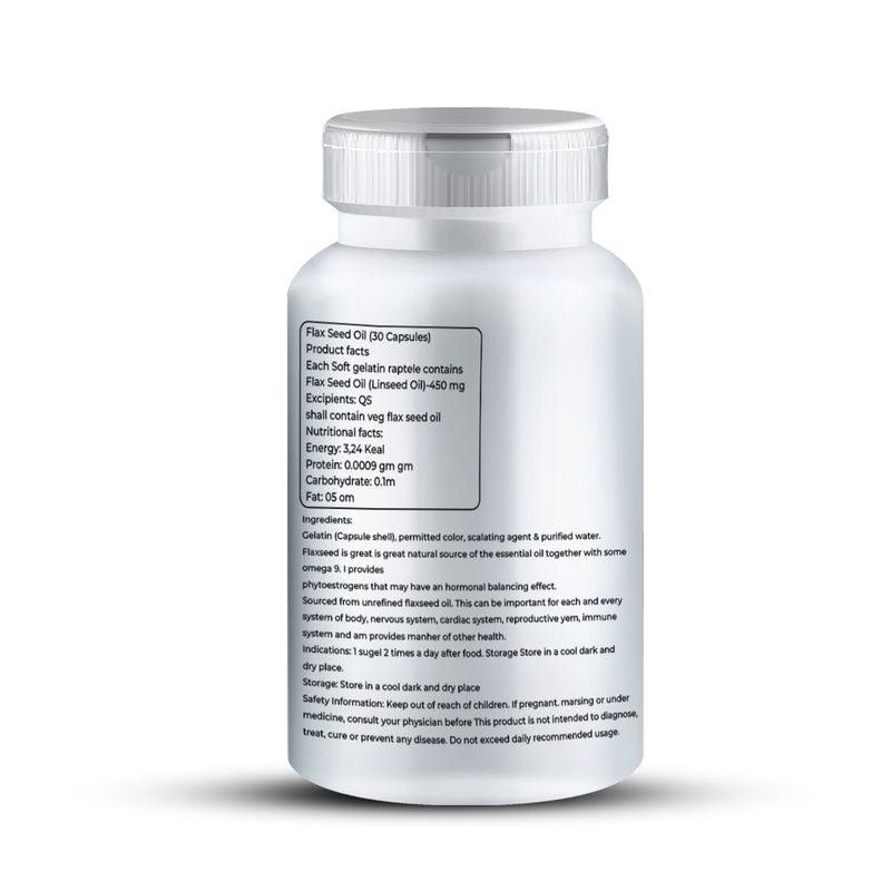 Zenius Flax Sheed Capsules - for Omega 3, Stress Relief, and Immunity - 30 Capsules