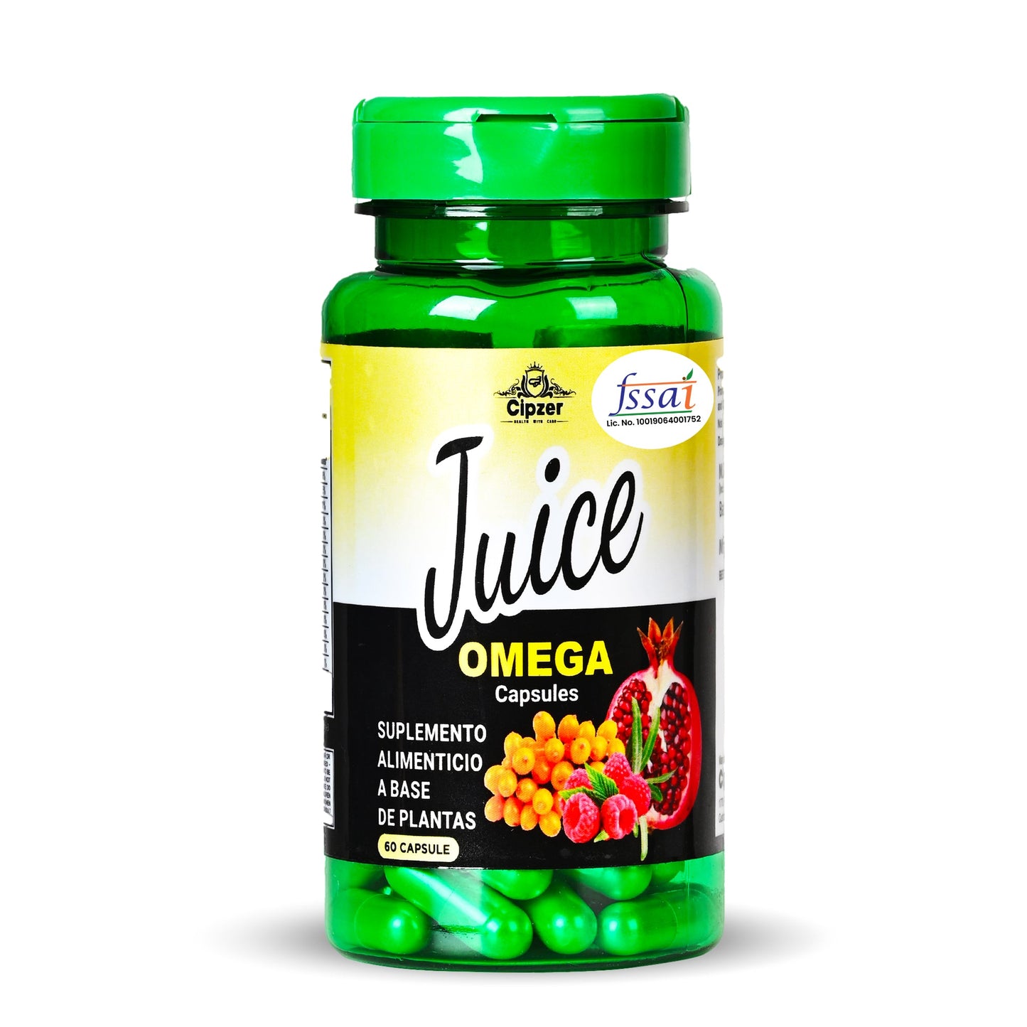 Cipzer Juice Omega 60 Capsules | Herbal Omega Support for Heart, Brain, Joints & Overall Wellness