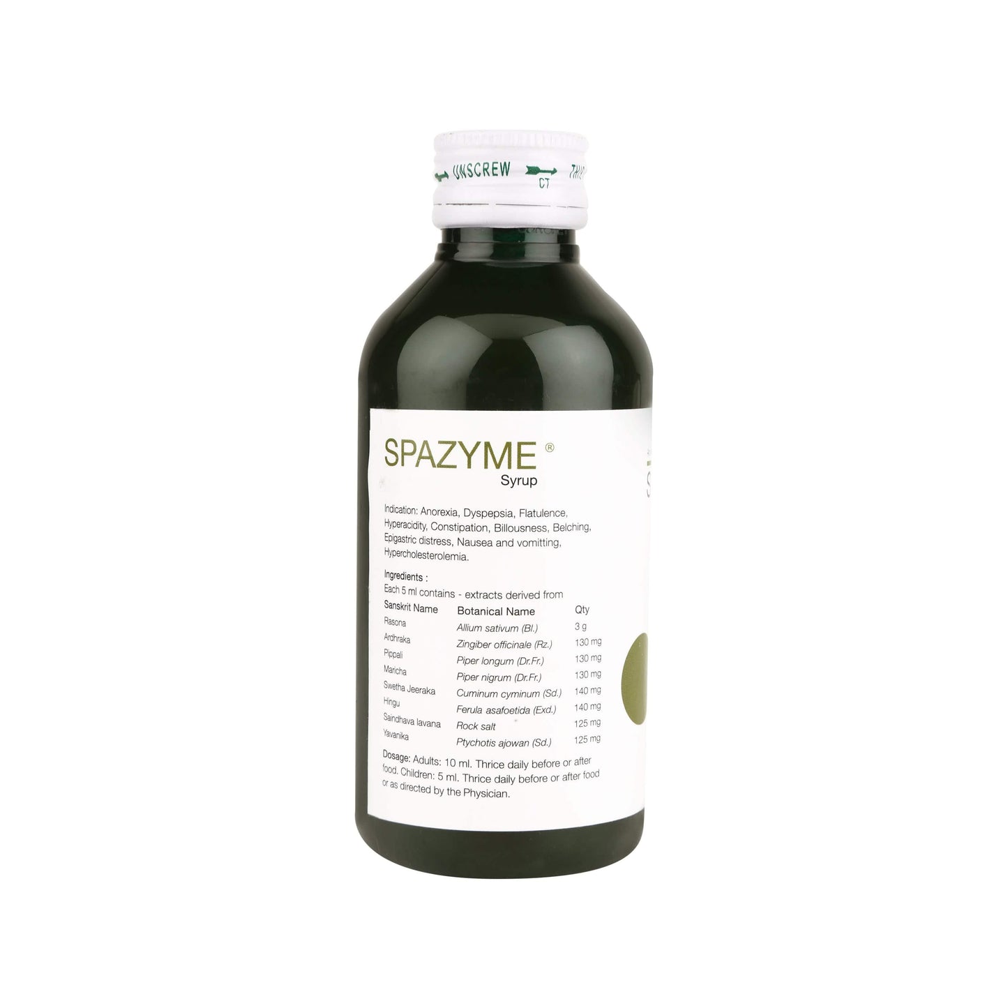 Kairali Ayurveda Group Kairali Spazyme Syrup - Ayurvedic Gastric & Antacid Syrup (Digestive Syrup) (200 ml)