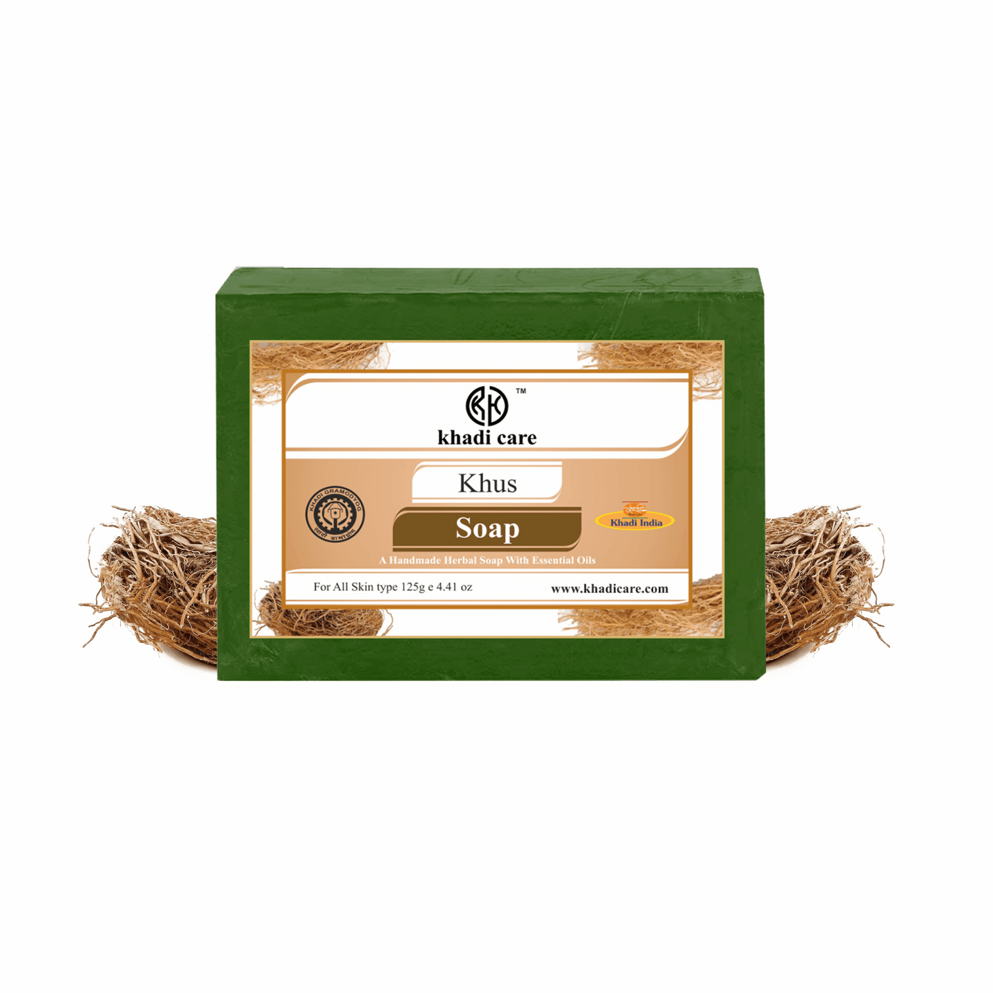 Khadi Care Herbal Khus Soap - 125g