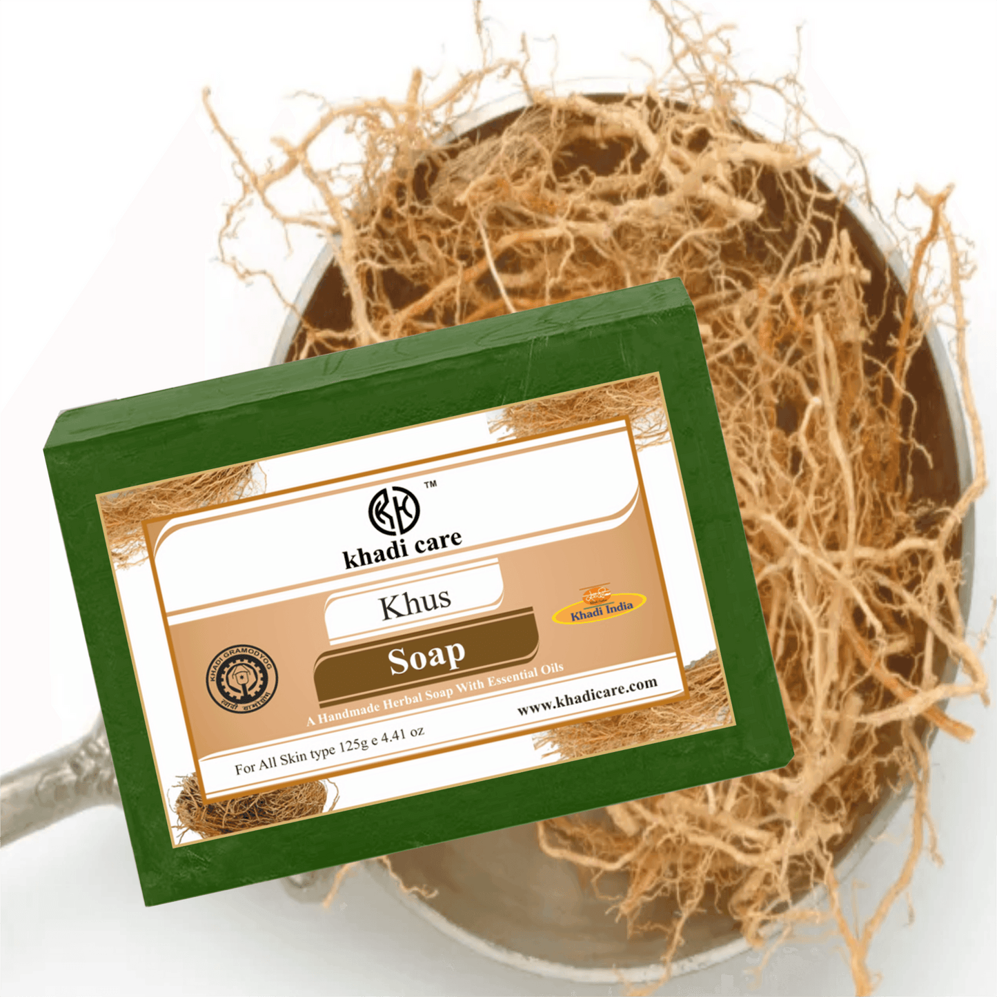 Khadi Care Herbal Khus Soap - 125g