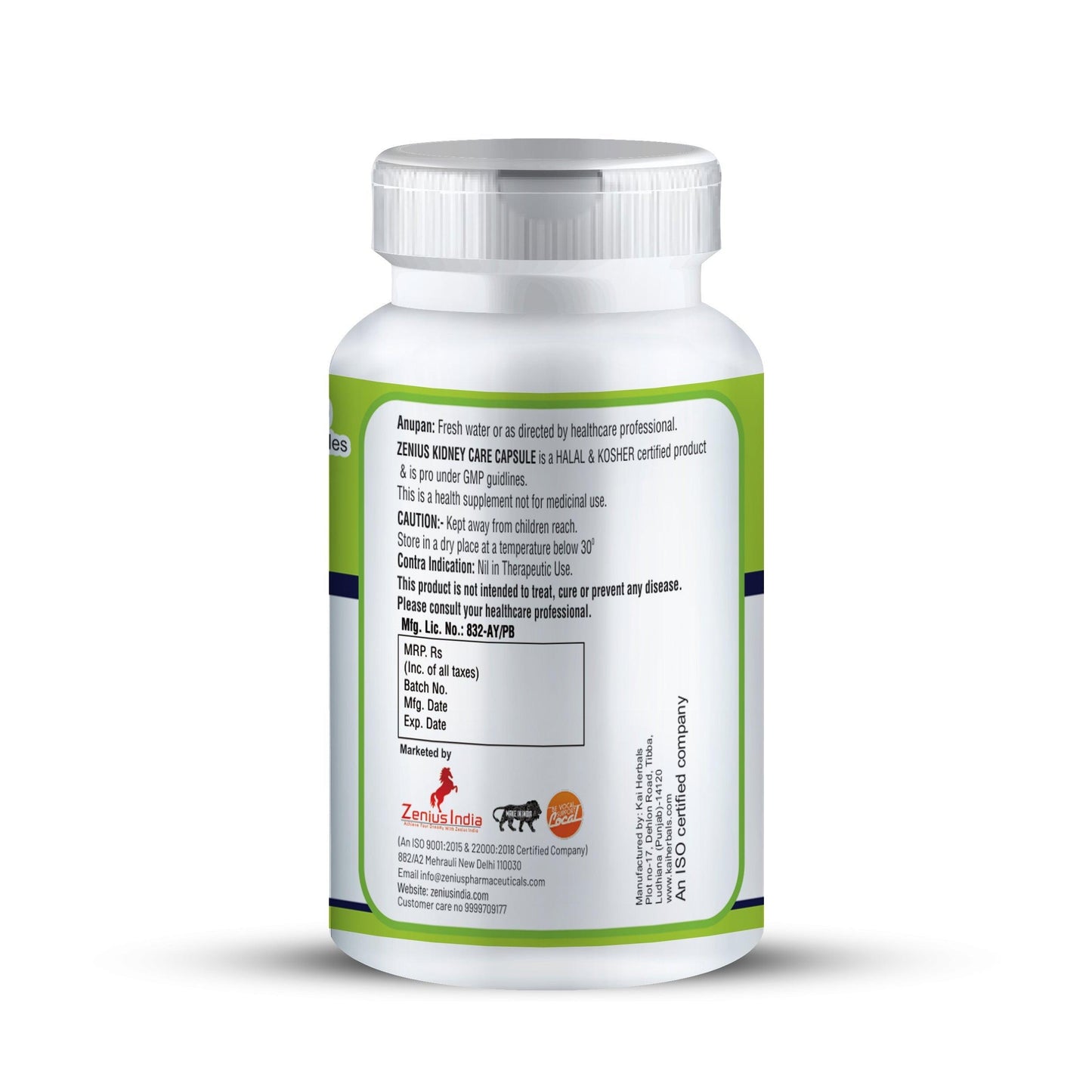 Zenius Kidney Care Capsule - kidney function relief 60 capsule