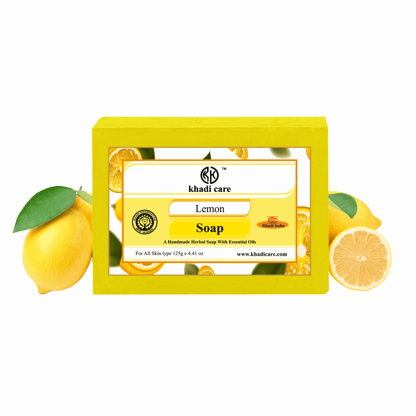 Khadi Care Herbal Lemon Soap - 125g