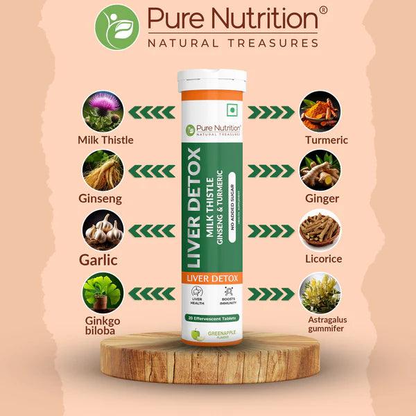 Pure Nutrition Liver Detox 20 Effervescent Tablets