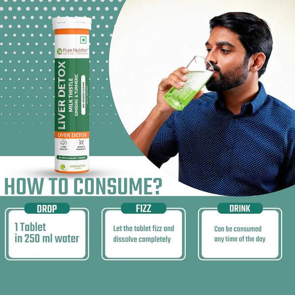 Pure Nutrition Liver Detox 20 Effervescent Tablets