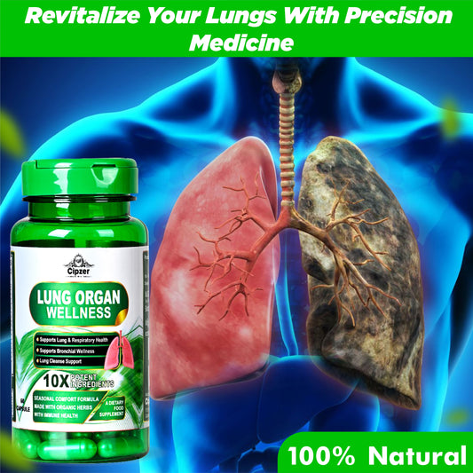 Cipzer Lung Organ Wellness 60 Capsules | Herbal Support for Smokers’ Lungs, Breathing & Detox Health