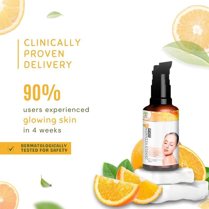 Zenius Vitamin-C Face Serum - for Skin Care and Glow Enhancement - 30ml Serum